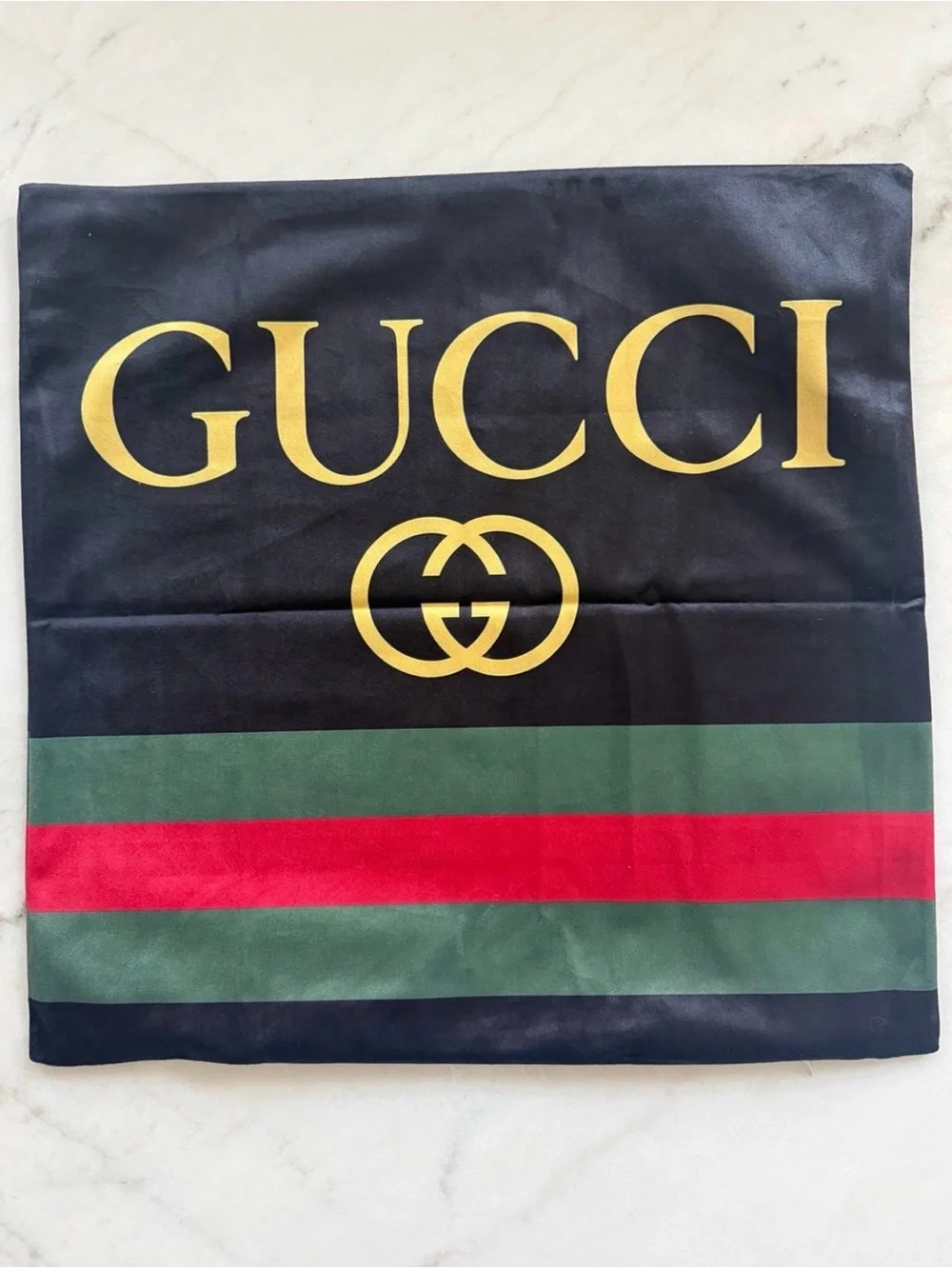 NEW! Black, red and green pillow 18”x 18”